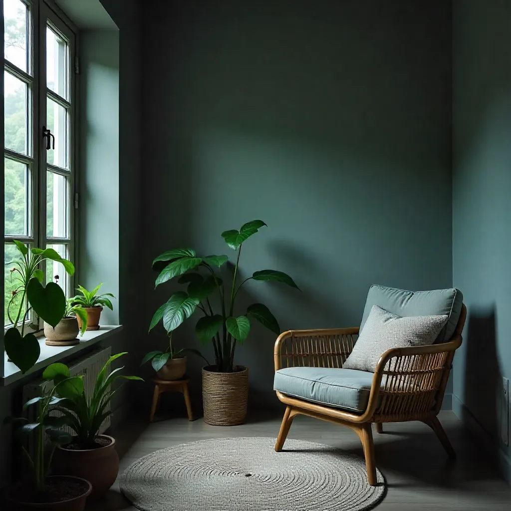 Cozy space with mood-lifting greenery
